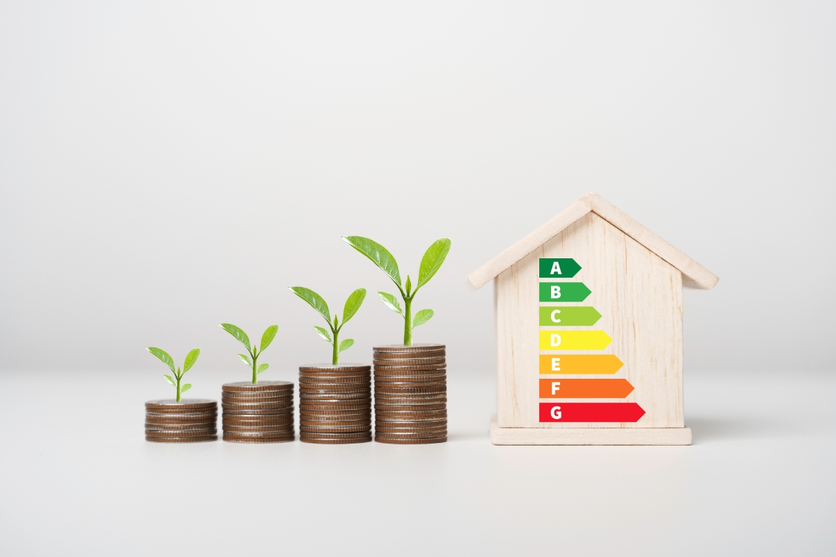 Étiquette énergétique DPE affichée sur un logement